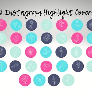 32 Floral Instagram Stories Cover Icons - Highlight covers - Instagram highlights - Instagram icons - Instagram highlight - Highlight icons