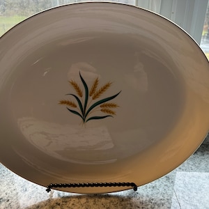 Homer Laughlin Large 11 1/2&quot; Oval Platter Rhythm L56N5 Vintage Royal Harvest