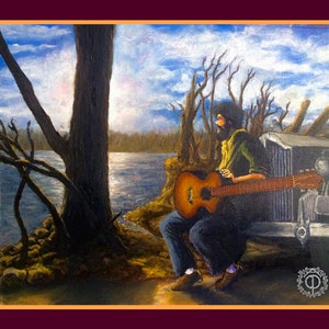 Columbia MO gift/Columbia Art Print/guitar player wall art 8&quot;x10&quot; limited edition fine art print gift for guitarist