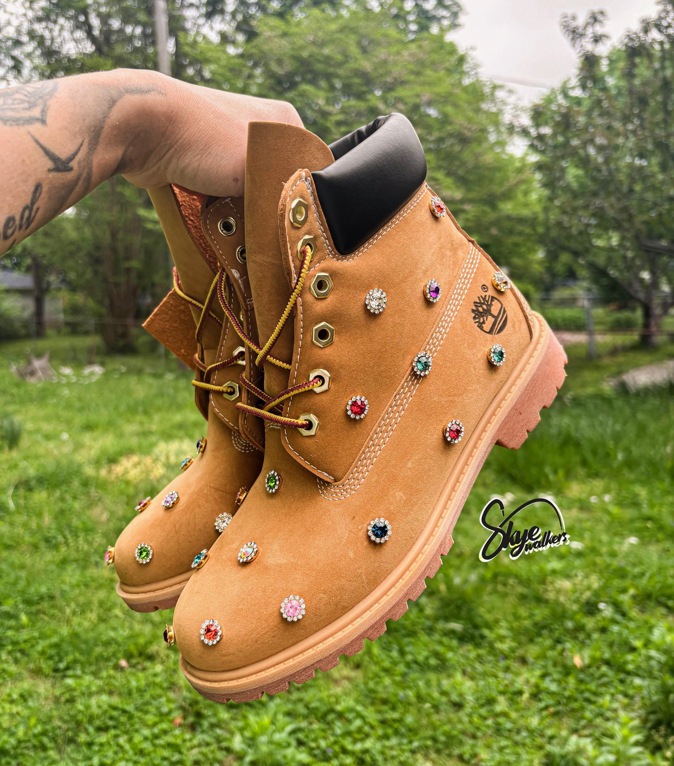 Timberland boots custom rhinestone - Etsy 日本