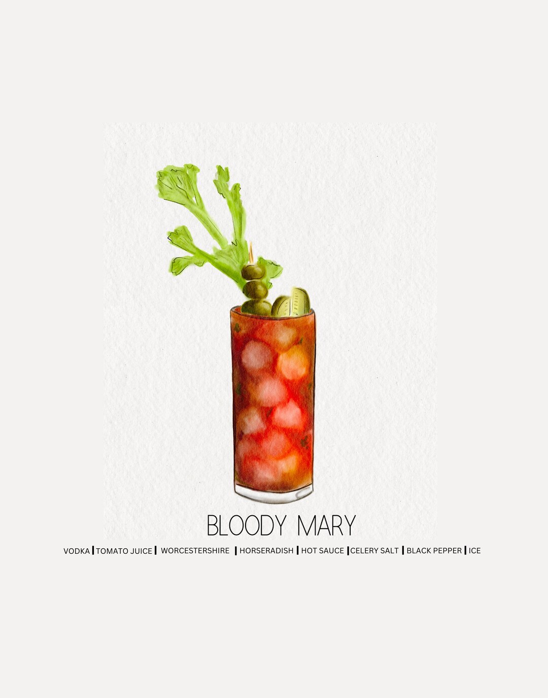 Bloody Mary Digital Print - Etsy