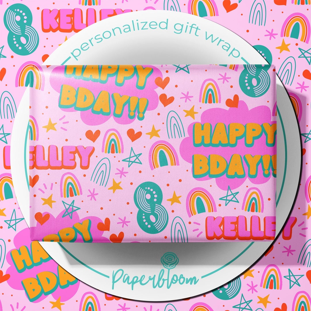 Custom Name Personalized Wrapping Paper, Customizable Birthday Special
