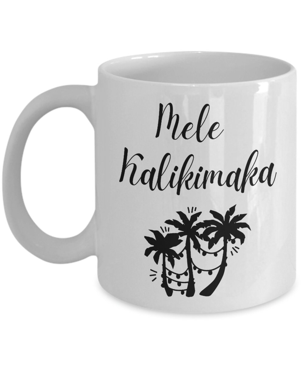 Mele Kalikimaka, Hawaiian Christmas, Christmas Decoration, Coffee Cup