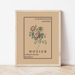 Hozier Digital Print, Hozier In A Week Lyrics, Hozier Lyrics Print, Hozier Album,Dorm Room Decor,Boho Digital Print,Alternative Music Lyrics