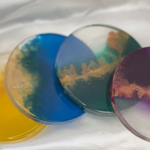 Multi Color Coaster Set| Handmade Coasters | Set of 4 Coasters | Wedding Gift |