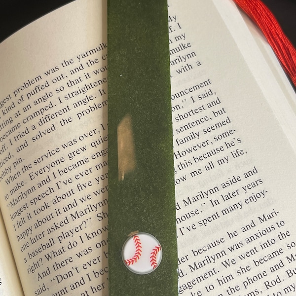Baseball Bookmark Etsy