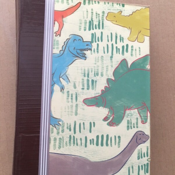 Handmade DINOSAUR THEME Mini Album/Memory Book 8" X 5.5" X 2"