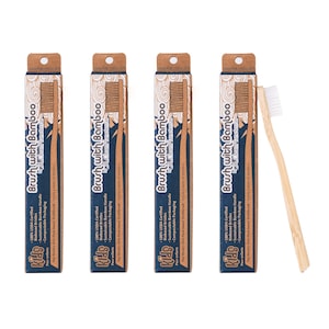 Kids Bamboo Toothbrush - Extra Soft 4 pack