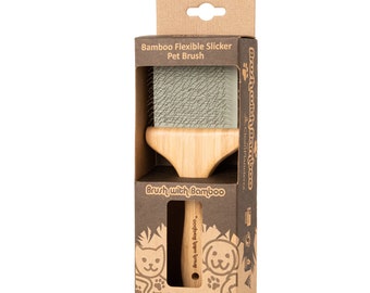 Bamboo Flexible Slicker Pet Brush