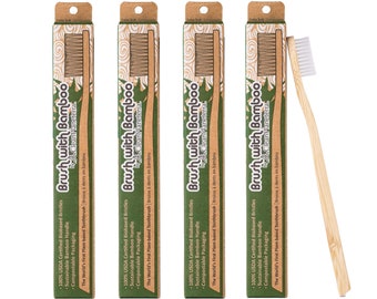 Adult Bamboo Toothbrush - Extra Soft 4 pack