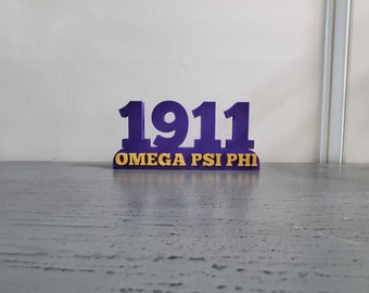 OMEGA PSI PHI Bruderschaft 1911 Lila Schreibtischplatte.