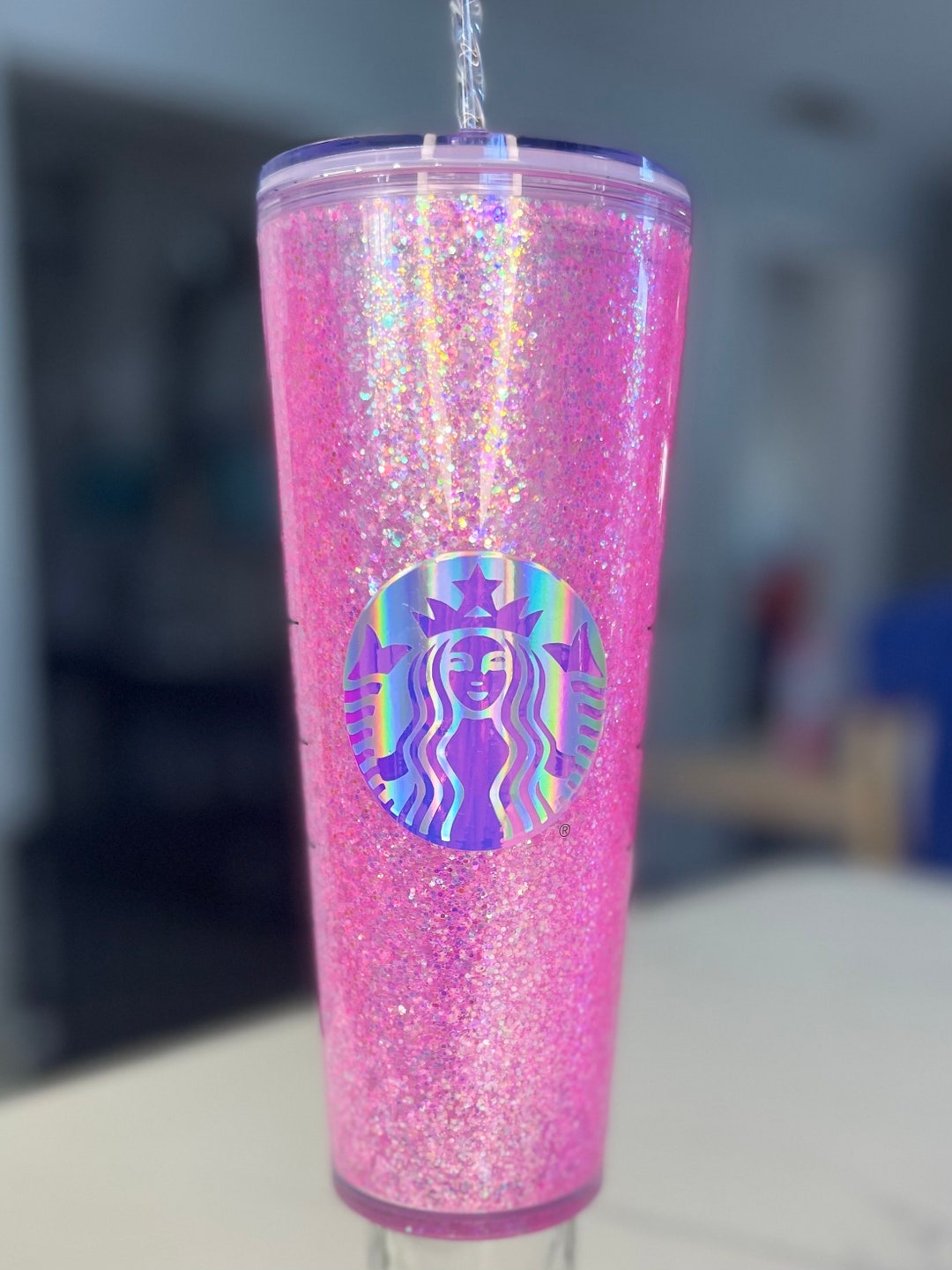Pink Glitter Starbucks Cup