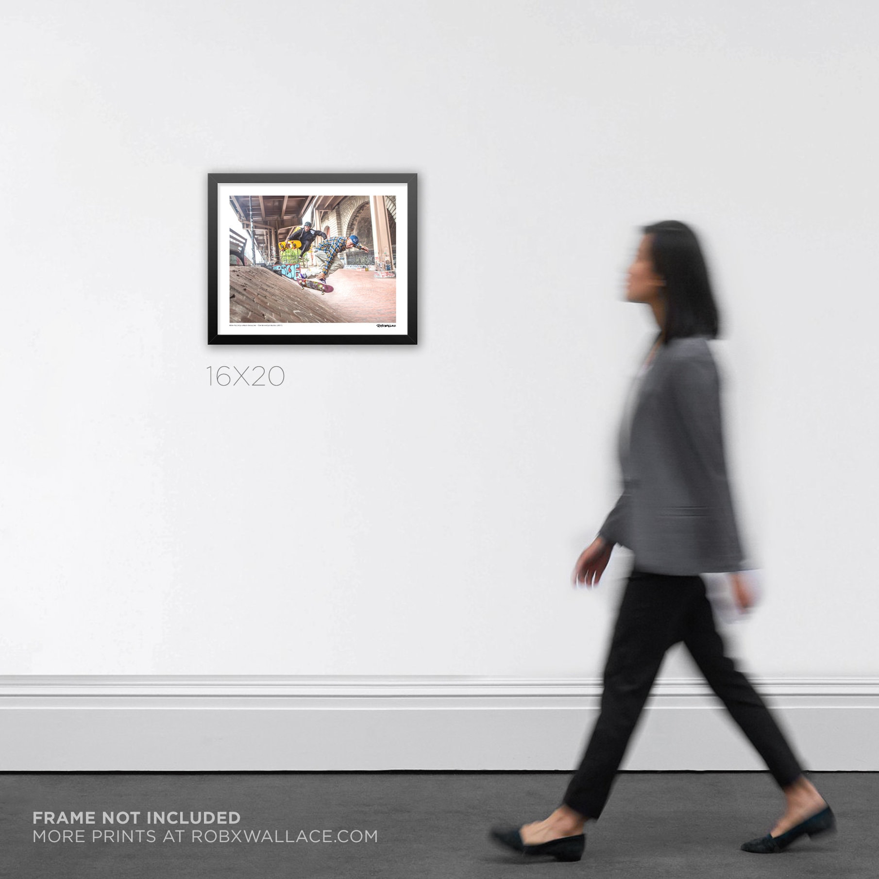 非売品 mark gonzales mike vallely オリジナル写真 Mike Vallely & Mark Gonzales - Brooklyn Banks Skateboarding Art