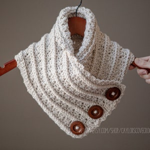 Primrose & Proper Scarf // Button Up Cowl // Crochet, Knit, Handmade