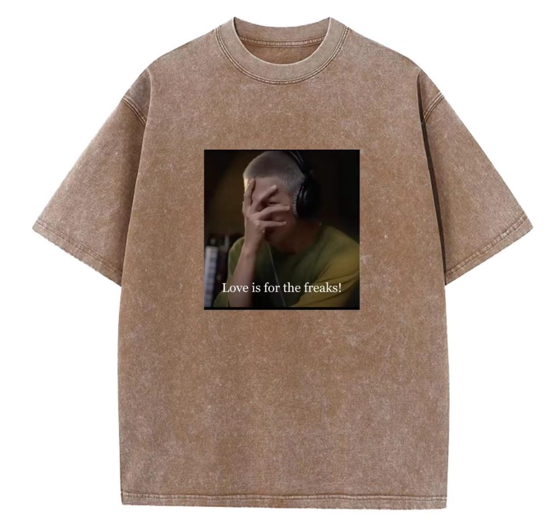RM Love is for the Freaks - Namjoon Cotton Brown T-shirt With RM Nuts ...
