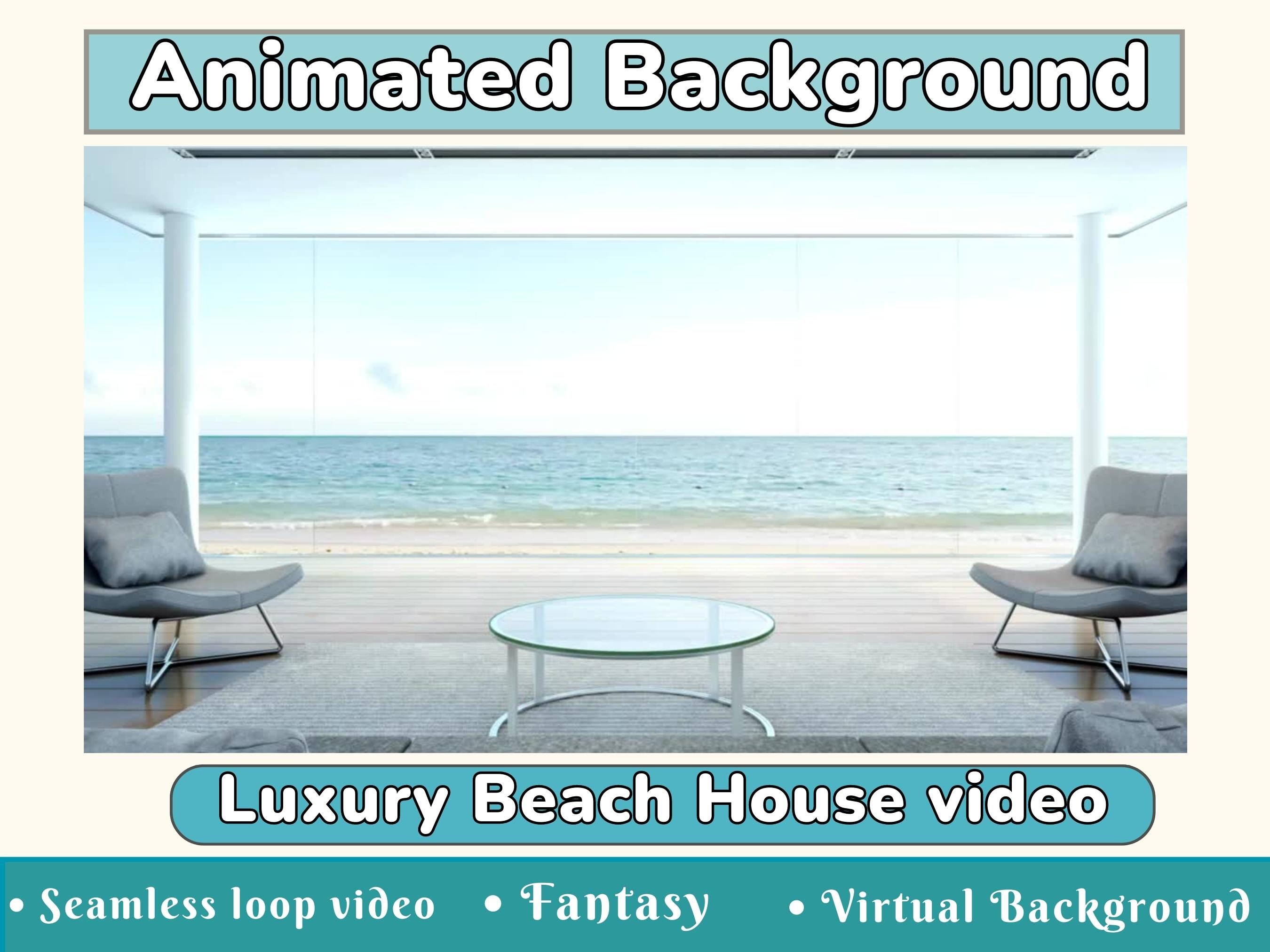 Beach Animated Virtual Background Zoom Background Video Loop Etsy Ireland