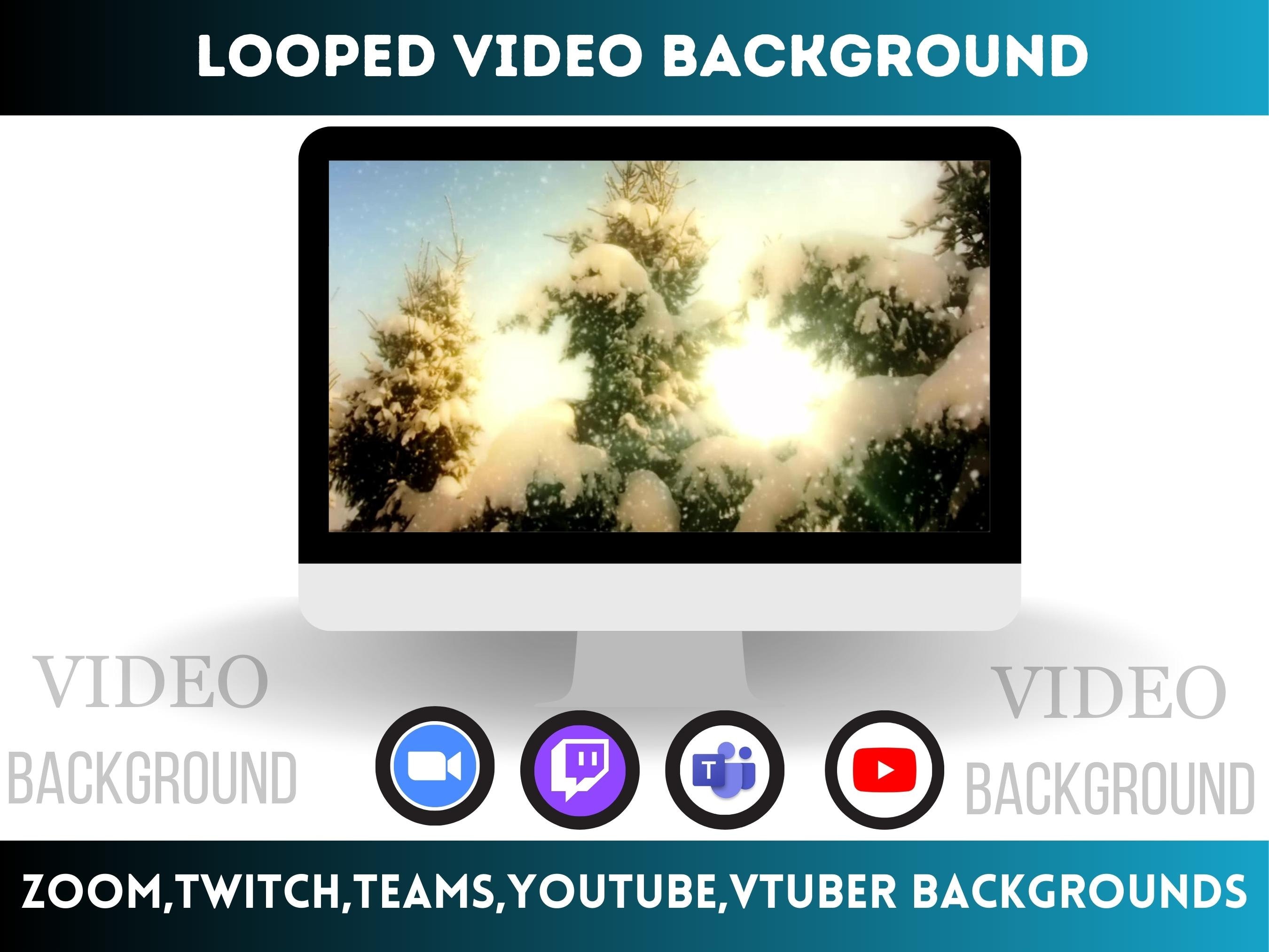 Animated Virtual Background Zoom Background Video Loop Stream Etsy