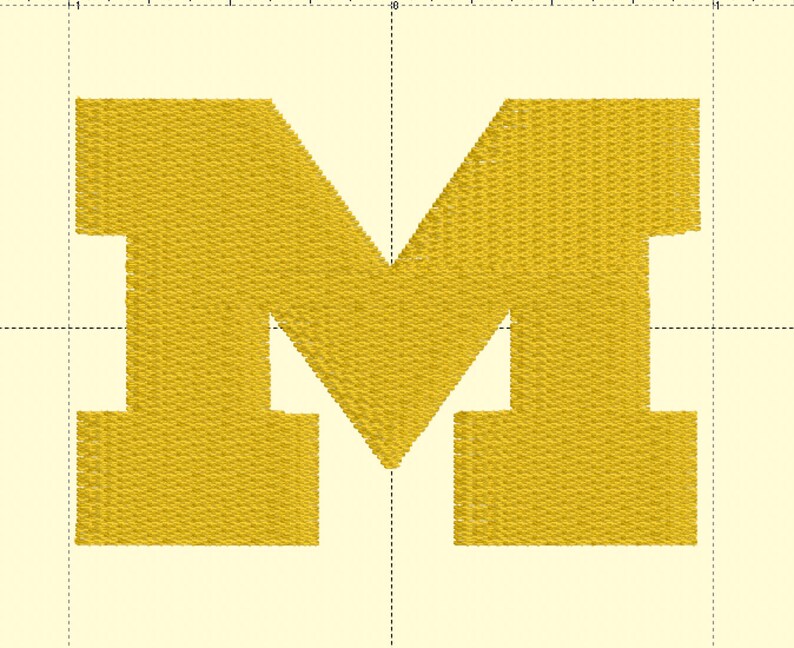 Michigan Block m .PES File - Etsy