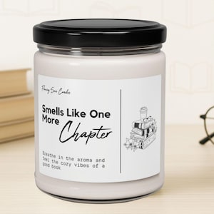 Smells Like One More Chapter 9oz Candle, Bookish Candle, Book Lover, Avid Reader Gift, Soy Wax Candle, One More Chapter, Candle Gift,