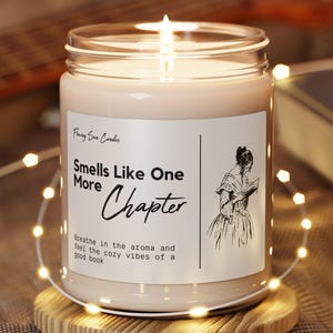 Smells Like One More Chapter 9oz Candle, Bookish Candle, Book Lover, Reader Gift, Soy Wax Candle, One More Chapter, Candle Gift, Unique Gift