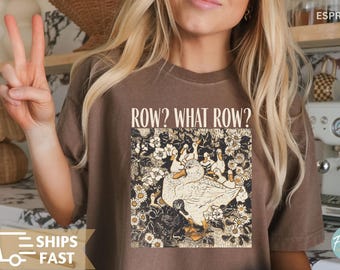 Vintage Ducks Not in A Row T-shirt, Homesteading Mama Duck Tee, Cottagecore Gift, Unisex Garment-Dyed Shirt, Funny Animal Tee