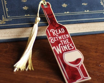 Funny Bookmark for Women Gift for Reader Bookish Gift Reading Lover Gift Wine Drinker Gift for Wine Lover Book Accessory Gift for Book Lover