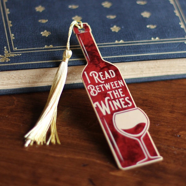 Funny Bookmark for Women Gift for Reader Bookish Gift Reading Lover Gift Wine Drinker Gift for Wine Lover Book Accessory Gift for Book Lover