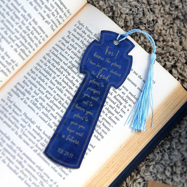 Gift for Christian Bookmark for Christian Gift for Catholic Bookmark for Catholic Bible Reader Bible Verse Bookmark For I Know The Plans I