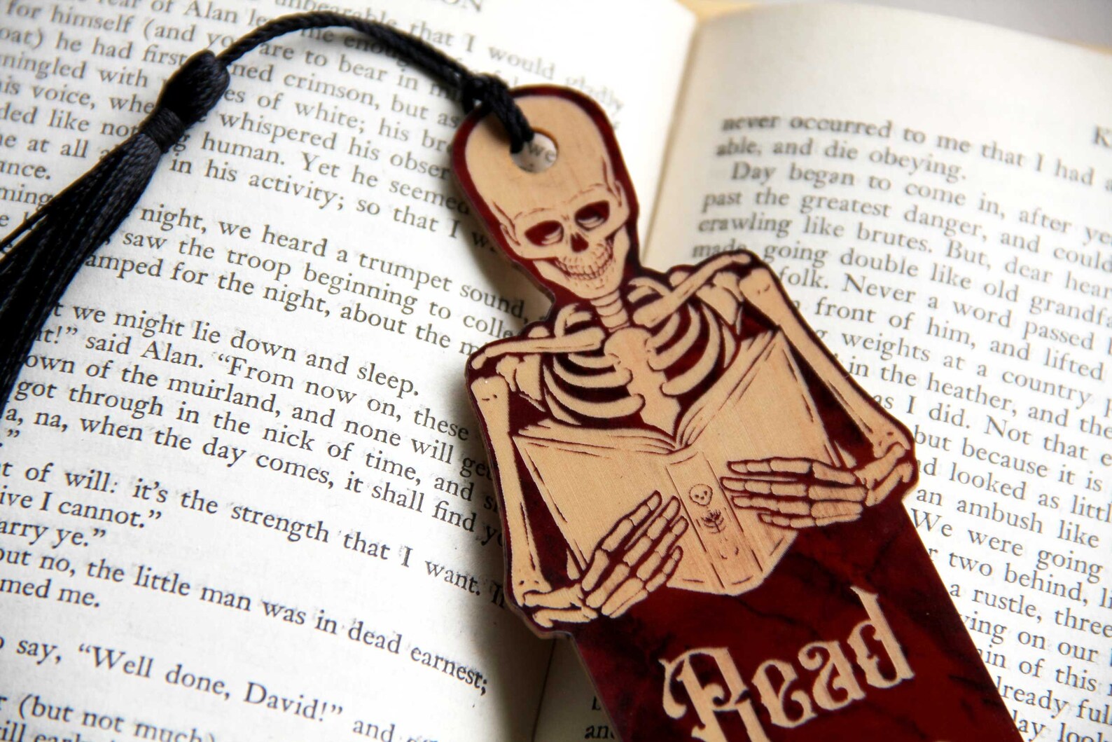 Skeleton Bookmark Skull Bookmark for Horror Fans of Scary Book Funny ...