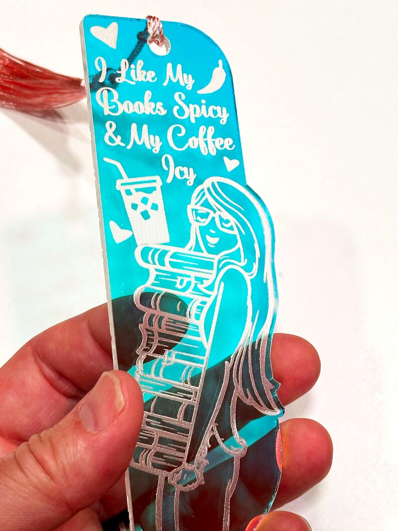 Spicy Book Reader Gift Spicy Reader of Smut Iced Coffee I like my Books Spicy and My Coffee Icy Romance Book Lover Enemies To Lovers Booktok