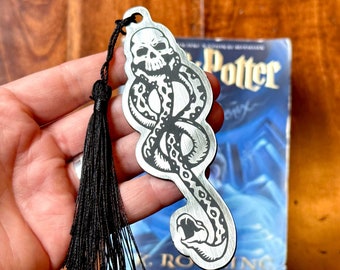 Dark Mark Death Eater Bookmark Dark Wizard HP Fan Gift Gift for Reader Gift for Voldemort Follower Potter Accessory for Reader