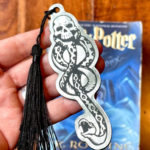 Dark Mark Death Eater Bookmark Dark Wizard HP Fan Gift Gift for Reader Gift for Voldemort Follower Potter Accessory for Reader