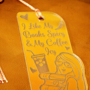 Spicy Book Reader Gift Spicy Reader of Smut Iced Coffee I like my Books Spicy and My Coffee Icy Romance Book Lover Enemies To Lovers Booktok