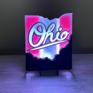 Ohio State Decor Ohio State University Decor Ohio State Buckeyes Sign Script Ohio Sign Gift for Ohio State Fan Ohio State Student Gift