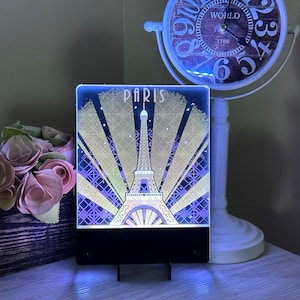 Paris Sign Eiffel Tower Art Eiffel Tower Night Light Gift for France Decor France Art Paris Art Eiffel Tower Statue Eiffel Tower Decor Print