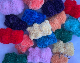 Amigurumi Gummy Bear Keychain| Plush toy | crocheted | handmade | different colors | Gift idea | stuffed animal | Desk Pet