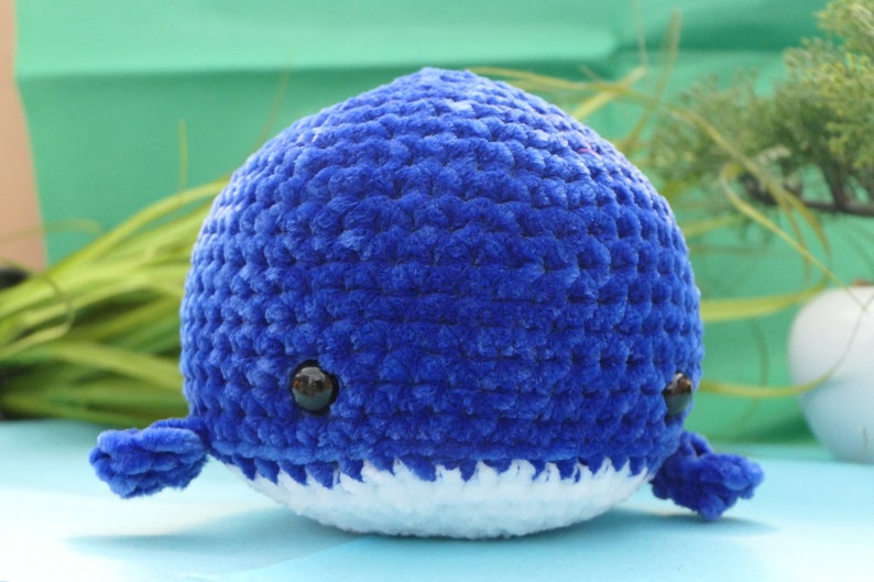 Amigurumi whale Plush toy crocheted handmade different colors stuffed animal Sea creatures Gift idea image 1