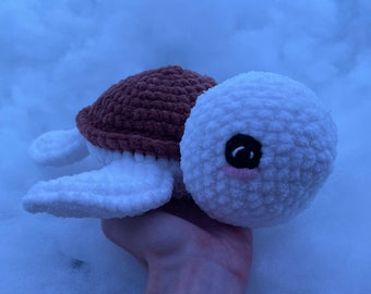 Amigurumi Turtle Medium| Plush toy | crocheted | handmade | stuffed animal | Sea creatures | Gift idea | cute | Turtle | Desk Pet