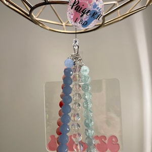 Custom Labor and Delivery Dilation Beads: Glass Beads with Jewel or Tassels