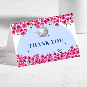Editable Mamma Mia Theme Thank You Card | Printable Mamma Mia Thank You Card | Mamma Mia Disco Thank You Card | Greek Style Thank You Card