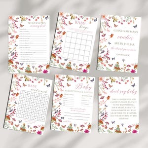 Editable Fairy Baby Shower Games Bundle | Enchanted Garden Baby Shower Games | A Little Fairy Is On The Way | Fairy Garden Baby Shower Games