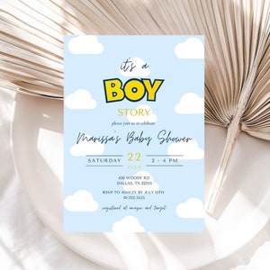 It’s A Boy Story Invite | Boy Story Baby Shower Digital Download | Instant Download