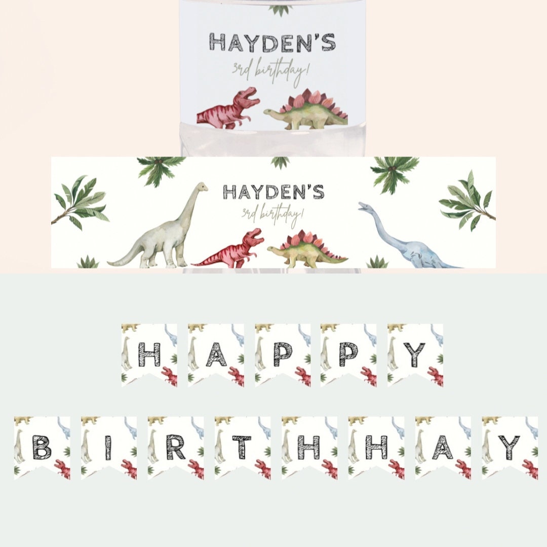 Editable Three Rex Birthday Party Invitation Bundle | Printable ...