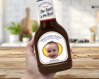 Editable Sweet Baby Rays Sauce Bottle Graphic | Sweet Baby Hayes BBQ Sauce Bottle Printable | Digital Download