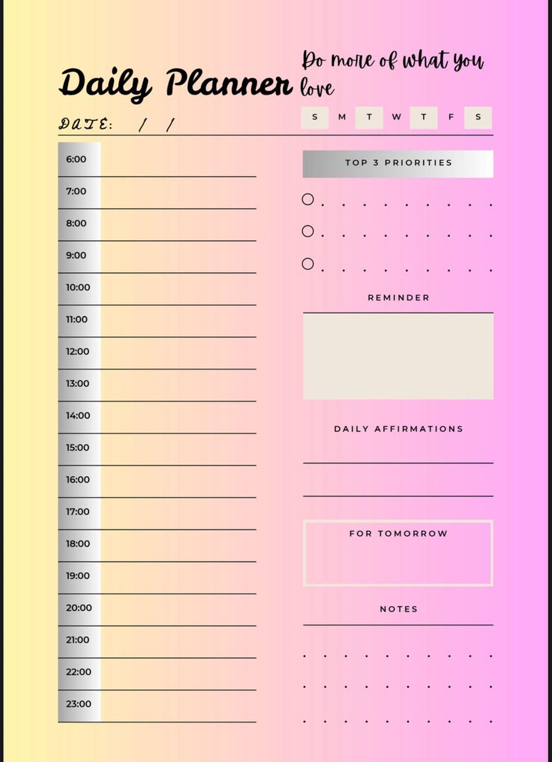 Planner Includes Daily Planner Printable | to Do List & Schedule Organizer ...