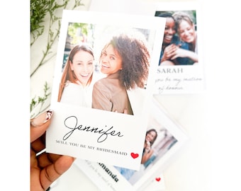 Photo Bridesmaid Proposal Card, Personalized Wedding Party Invite