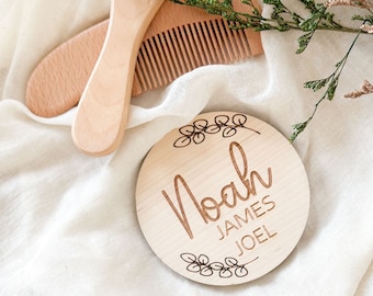 Personalized Baby Name Announcement Sign – Wooden Photo Prop
