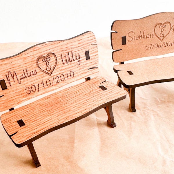 Personalised Wooden Bench | 5 year anniversary gift  | Ideal Anniversary and Wedding Gift | Handcrafted Love Seat/valentine gift