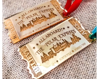 Magische op Polar Express geïnspireerde kerstboomversiering - gouden ticket