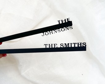 Personalized Wedding Cocktail Stirrers, Acrylic Drink Sticks, Wedding Decor